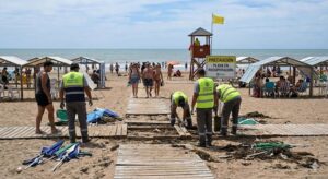 Playas de Mar del Plata tras el Meteotsunami foto