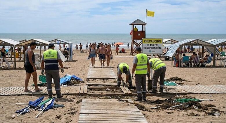 Playas de Mar del Plata tras el Meteotsunami foto